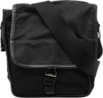 Prada Pre-owned Vintage Schoudertas - Heren - Vintage Schoudertas - Zwart - ONE Size - Leer - Vintage