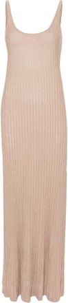 Max Mara Ritmo lurex-detail dress - women - Viscose/Metallic Fibre - S - Neutrals