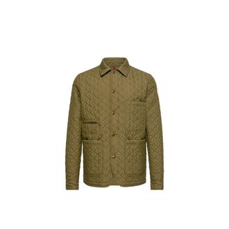 Moncler Moncler Theoline Diamond-quilted Padded Mid-length Jacket, Men, Green, Size: 1