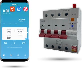 OEM Fusible Zigbee Tuya Trif&aacute;sico 63a 4p Para Medici&oacute;n De Energ&iacute;a