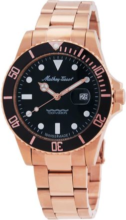 Mathey-Tissot Mathy Vintage Quartz 42mm Black Dial Mens Watch H9010PRN