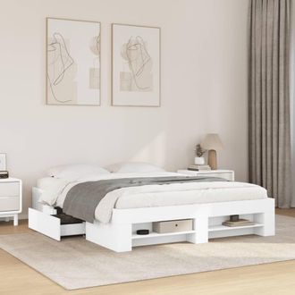 Berkfield Home Bed Frame without Mattress White 160x200 cm Engineered Wood