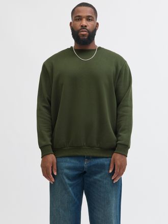 Jack & Jones Plus Size Jack & Jones PlusSize Sweatshirt JJEBRADLEY SWEAT CREW NOOS PLS, mit Rippb&uuml;ndchen