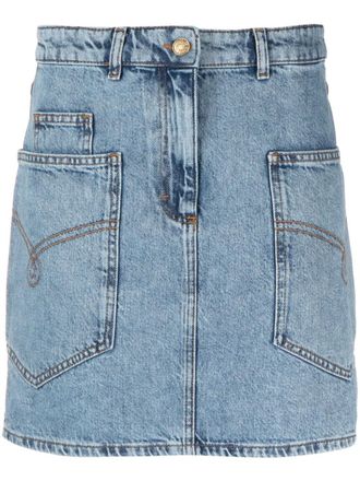 Moschino Gonna corta denim - Blu