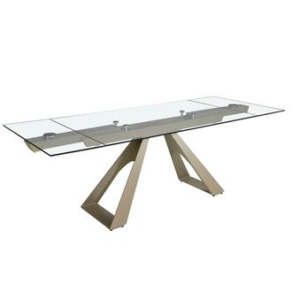 Angel Cerd&aacute; Mesa comedor extensible rectangular cristal templado