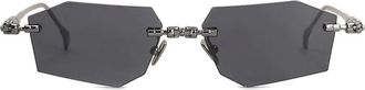 Kuboraum Occhiali da sole geometrici - Grigio