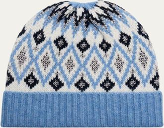 Sofiacashmere Fair Isle Cashmere Beanie