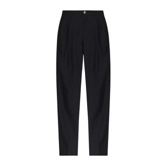 Dolce & Gabbana Gekreukte wollen broek - Heren - Broeken - Zwart - Maat: S Wol