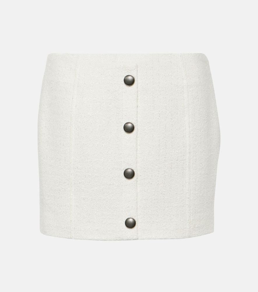 Alessandra Rich Mini Wrap Skirt In Pied De Poule from