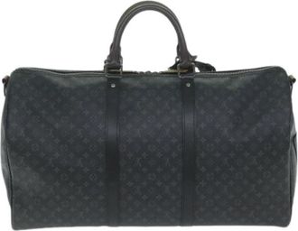 Louis Vuitton Tweedehands Canvas Louis Vuitton tassen - Dames - Vintage Weekendtas - Zwart - ONE Size - Vintage