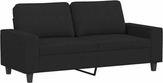 vidaXL Sof&aacute; De 2 Plazas De Tela Negro 140 Cm Vidaxl