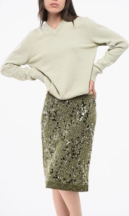 Maison Margiela MM4 MM14 Maglia Scollo a V In Cashmere a Tinta Unita Maison Margiela