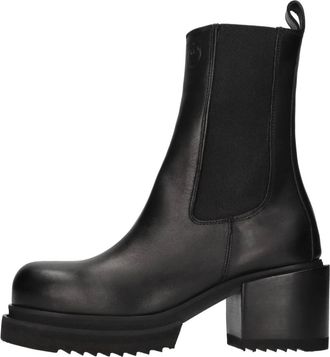 Pinko Parry Vit Enkellaarsjes - Dames - Laarzen met Hak - Zwart - 36 EU - Leer - Schoenen