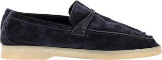 Loro Piana Pre-owned Womens Summer Charms Walk Loafers in Navy Blue Suede - Size EU 37