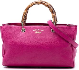 Gucci Pre-owned Gucci Medium Calfskin Bamboo Shopper Satchel Ladies WK10X58QYN73BXC8