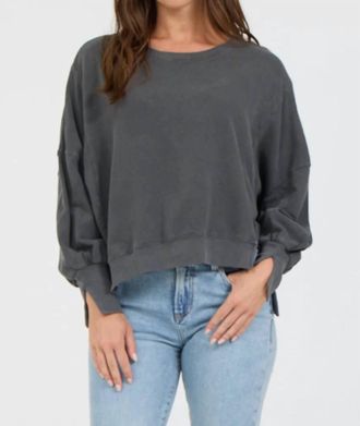 Dear John Denim Trenton Crewneck Sweater In Dark Gull Grey