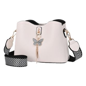 Generic Pufei Women PU Leather Crossbody Bags Fashion Shoulder Bag for Work Travel (White)