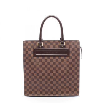 Louis Vuitton Brown Ebene Pvc Coated Canvas Leather Tote Bag (Pre-Owned)