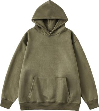 Generic Hoodies Men Plus Size Cotton Hooded Sweatshirts Long Sleeve Oversized Pullover Solid Colour Comfortable Fit Jumpers Ribbed Cuff Casual Gym Hoodie Autu