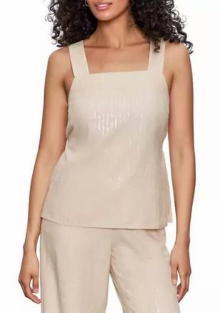 Sanctuary Desert Tank In Sand Sequin Stripe