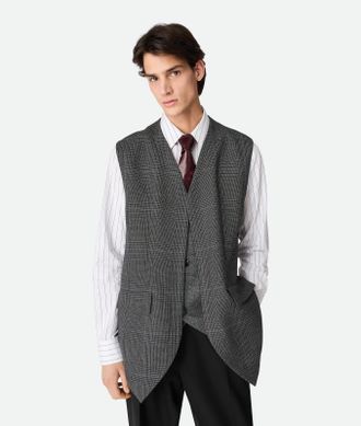 Bottega Veneta Gilet In Lana Principe Di Galles - Bottega Veneta