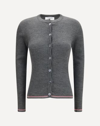 Thom Browne Ribbed merino wool Cardigan Female 38