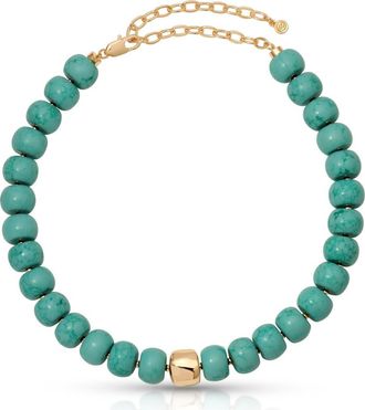 Ettika Semiprecious Stone Statement Necklace in Turquoise at Nordstrom