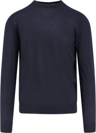FILIPPO DE LAURENTIIS crew-neck knitted sweater - men - Cashmere/Silk - 56 - Blue