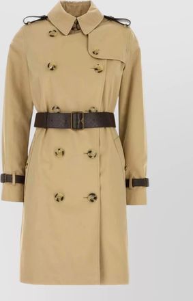Burberry cotton double-breasted belted trench coat