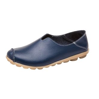 Generic Loafers Shoes for Women,Orthopedic Shoes for Women,Ladies Casual Slip-On Leather Loafer Comfort Low Top Leather Lightweight Round Toe Business Work Lo