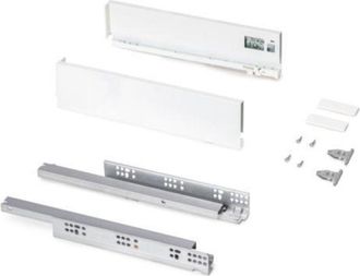 Emuca Emuca Caj&oacute;n Exterior Protone 30kg Con Gu&iacute;as De Extracci&oacute;n Total Y Cierre Suave, Altura 93mm, Profundidad 400mm, Acero, Pintado Blanco