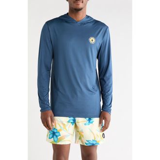 Volcom Crawdad Hooded Swim Shirt in Deep Blue at Nordstrom Rack, Size Medium