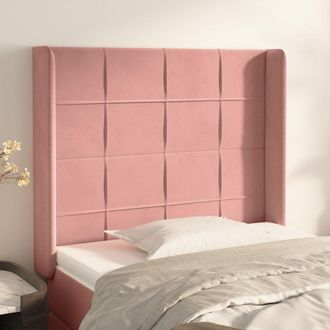 vidaXL Cabecero Con Orejas De Terciopelo Rosa 93x16x118/128 Cm Vidaxl