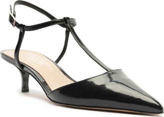 Arezzo Teagan Ankle Strap Pointed Toe Pump in Black at Nordstrom, Size 7.5