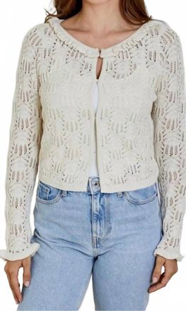 dh New York Rosalia Knit Cardigan In Vanilla