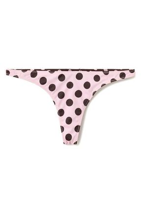 Mango Reversible Polka Dot Bikini Bottoms in Pink at Nordstrom, Size Large