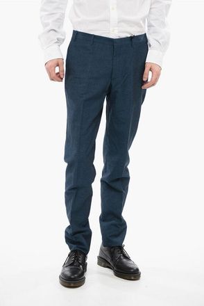 Corneliani CC COLLECTION Cotton and Linen Blend RESET Pants size 46