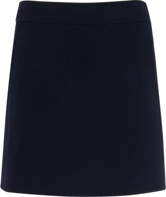 Max Mara Blauwe Wol Aida Korte Rok - Dames - Korte rokken - Blauw - XS - Wol - Rokken