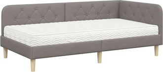 vidaXL Estructura De Cama En Esquina Taup&eacute; 100 X 200 Cm Tela Vidaxl