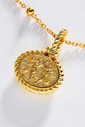 Awe Inspired Zodiac Gemstone Pendant Necklace