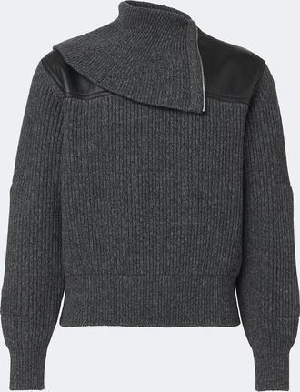 Bottega Veneta Pullover in lana e cashmere con pelle