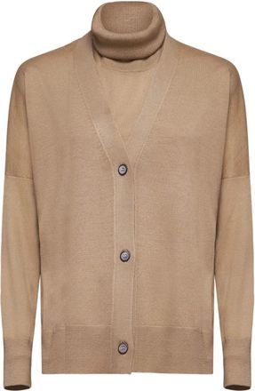 Blanca Vita Kameeljurk voor vrouwen - Dames - Vesten - Bruin - M - Wol - Truien & Vesten