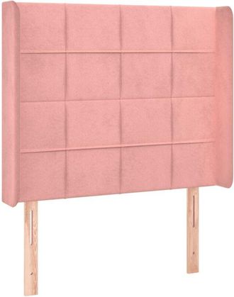 vidaXL Cabecero Con Led De Terciopelo Rosa 83x16x118/128 Cm Vidaxl