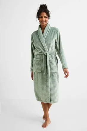 Ten Cate fleece badjas lichtgroen