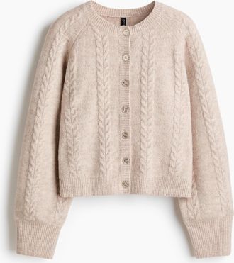 H&M Cardigan in Zopfstrick - Beige