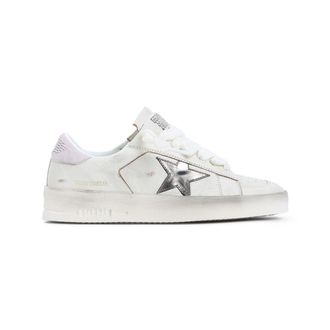 Golden Goose Distressed Leather Low-Top Sneakers With Star Detail