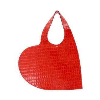 Coperni Heart Tote - Dames - Tassen - Rood - Maat: ONE Size Leer