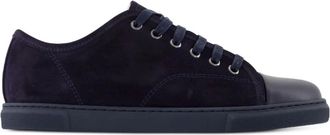 Lanvin suede leather cap-toe sneakers - Blue