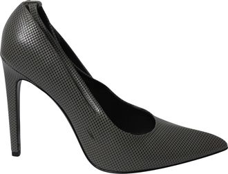 Alexander Wang Court Stiletto Heels in Grey Leather
