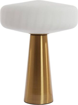 Light & Living Light & Living - L&aacute;mpara De Mesa - Pleat - Dorado Blanco - Vidrio